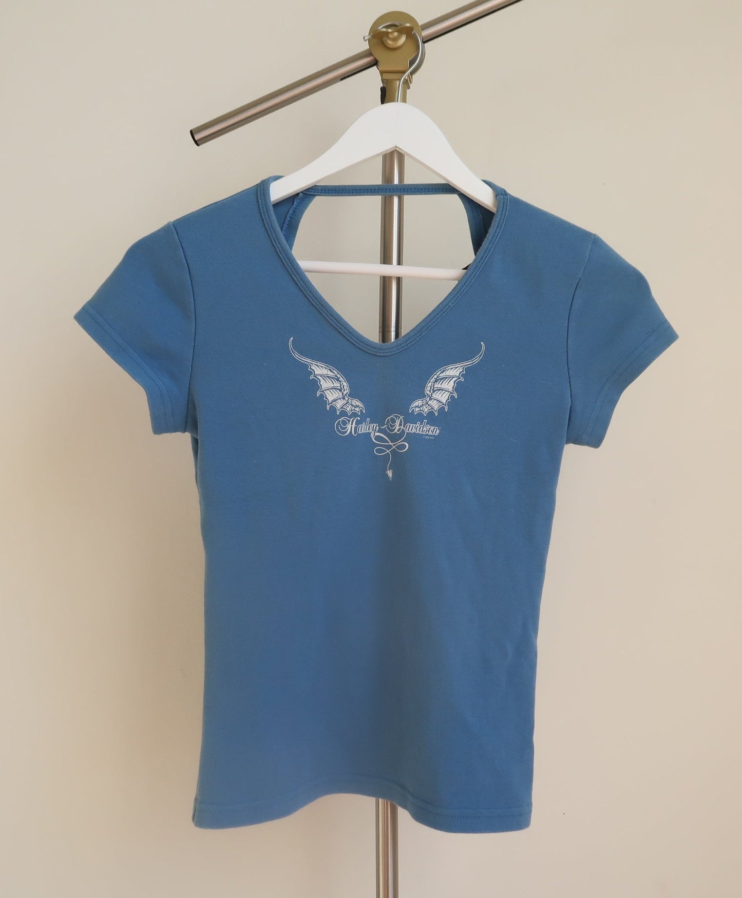 Harley Davidson Blue Crop Top