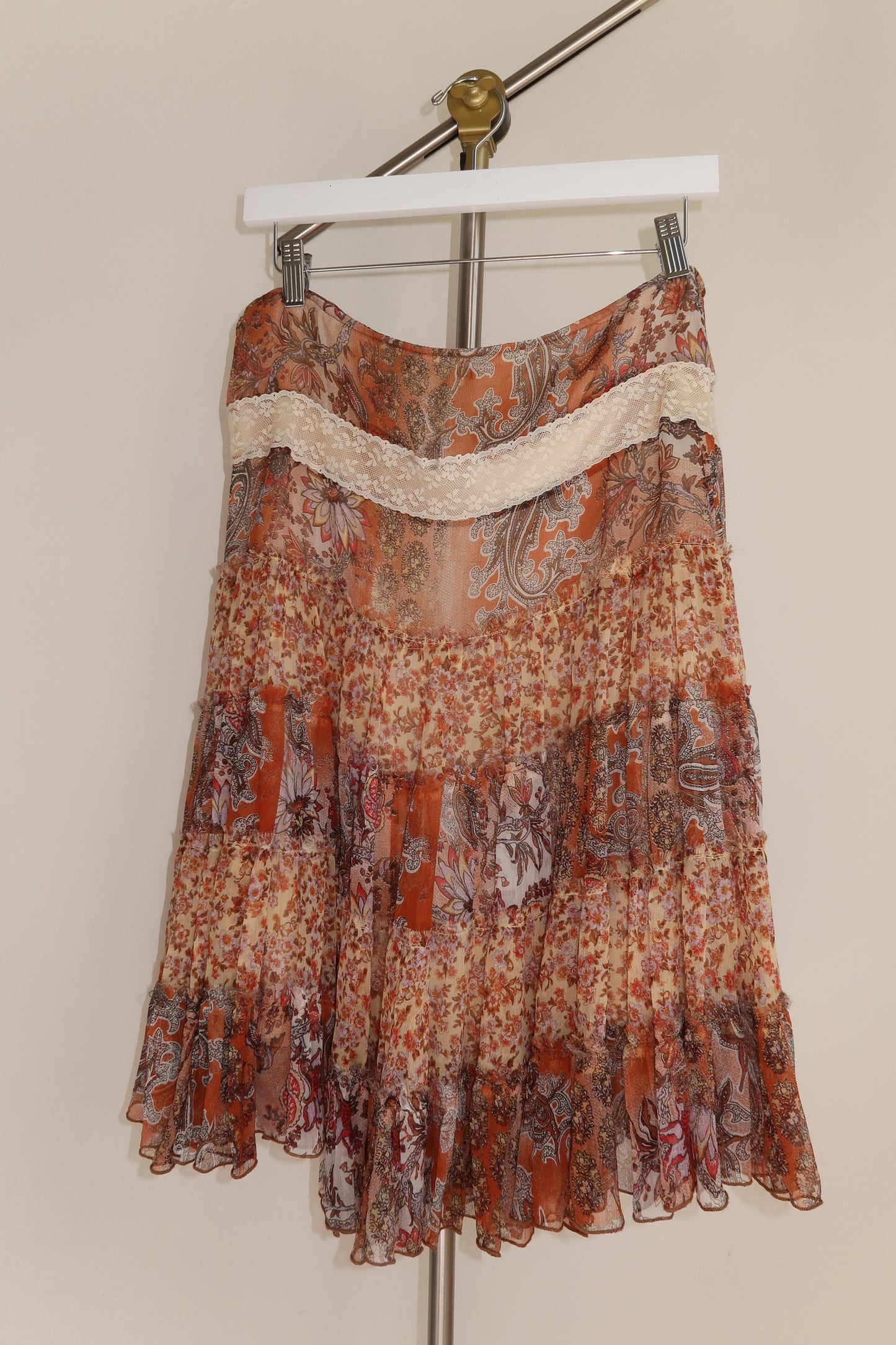 Tunnel Tiered Boho Skirt