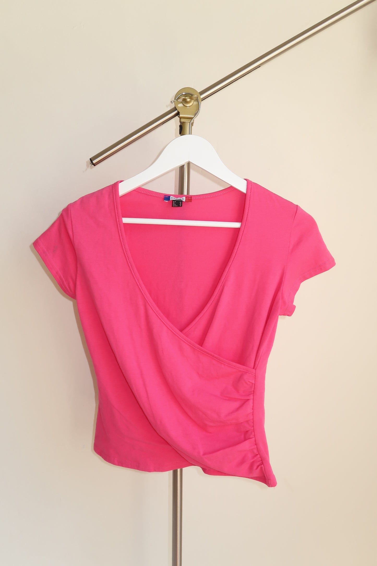 Axara Paris Y2K Pink Wrap Top
