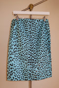 Blumarine Spring Summer 2000 Blue Leopard Skirt