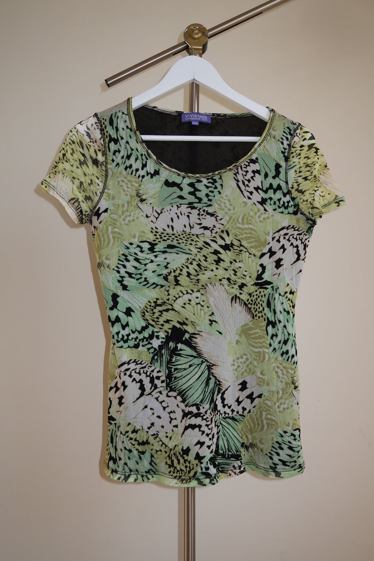Vivienne Tam Butterfly Mesh Top