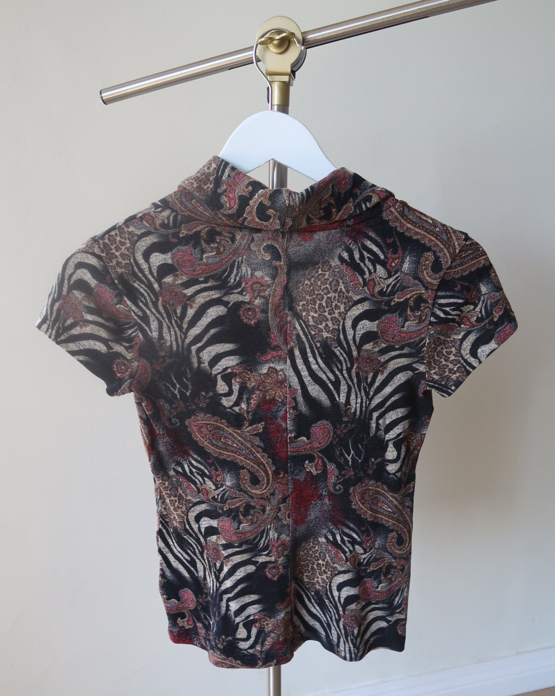Y2K Mixed Animal Print Top