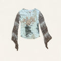 René Derhy Leaf Patch Top