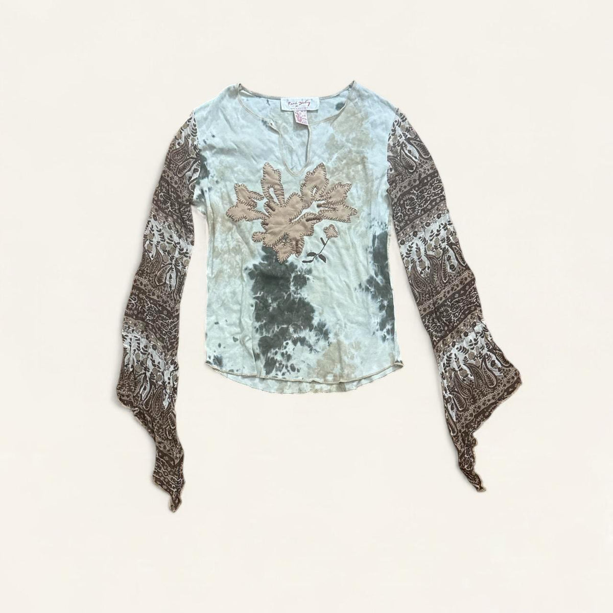 René Derhy Leaf Patch Top