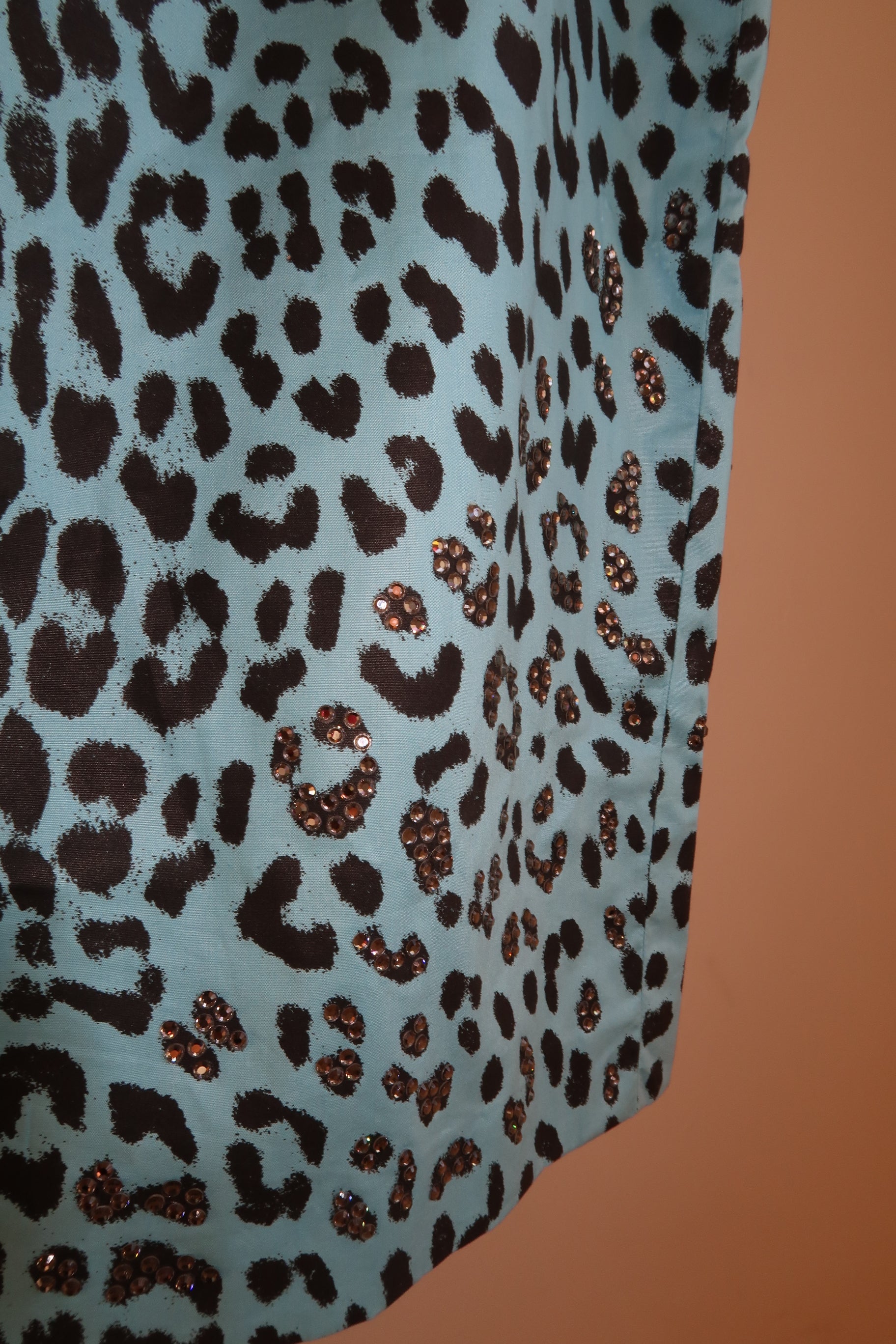 Blumarine Spring Summer 2000 Blue Leopard Skirt