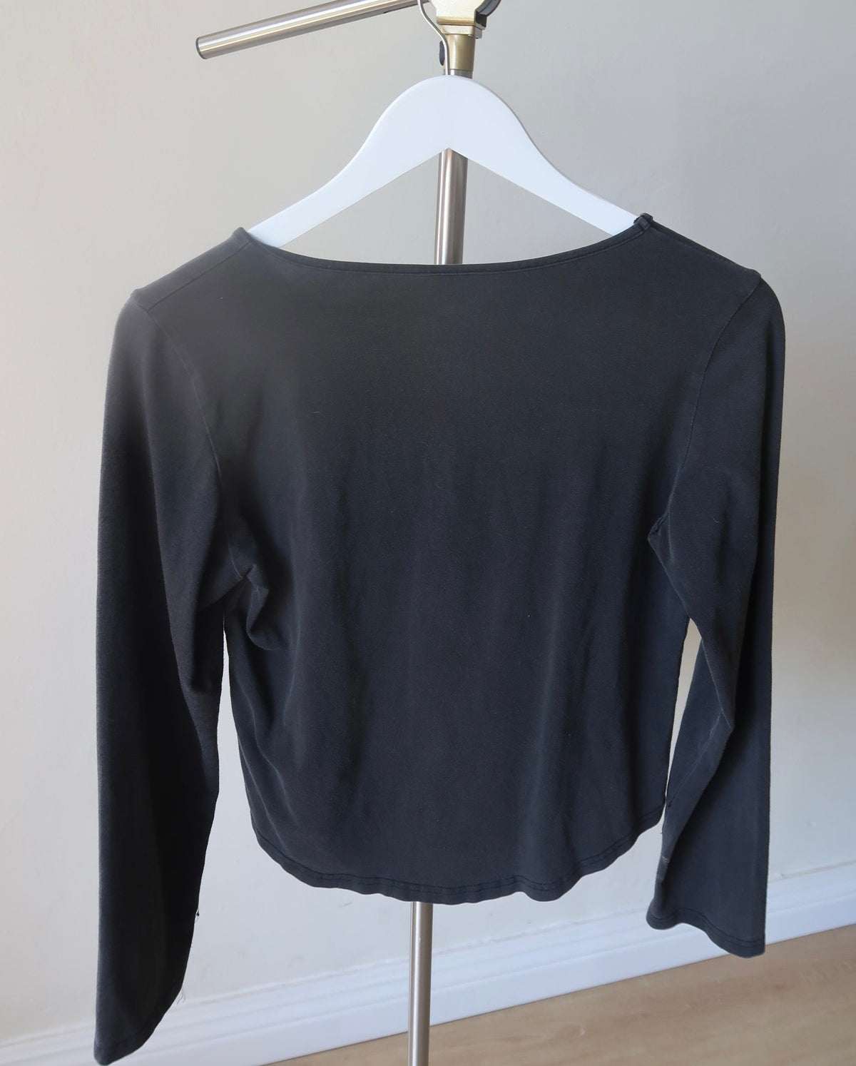 Y2K Beaded Graphic Long Sleeve Top