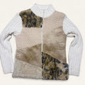 Wool Zip Up Patchwork Jacket