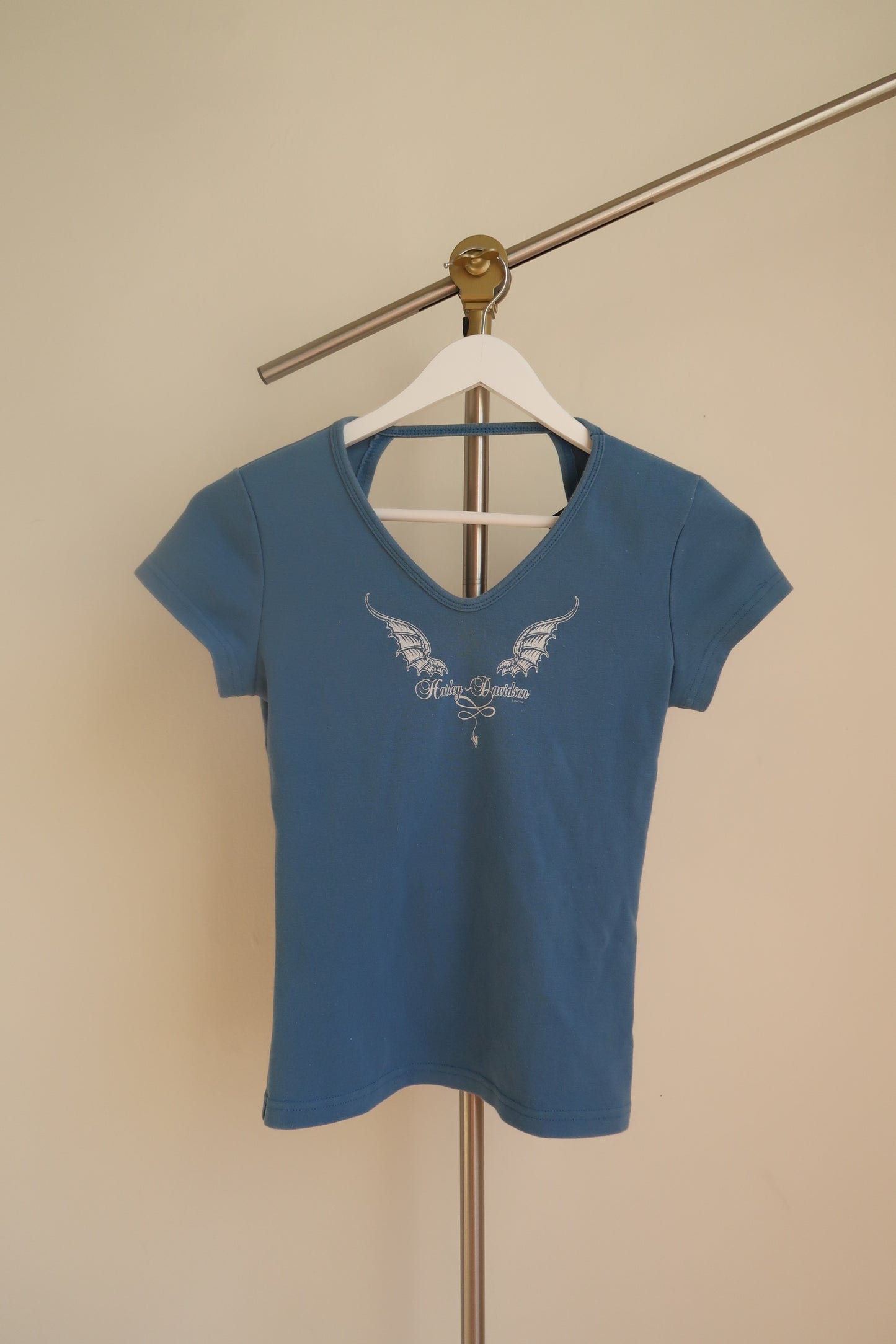 Harley Davidson Blue Crop Top