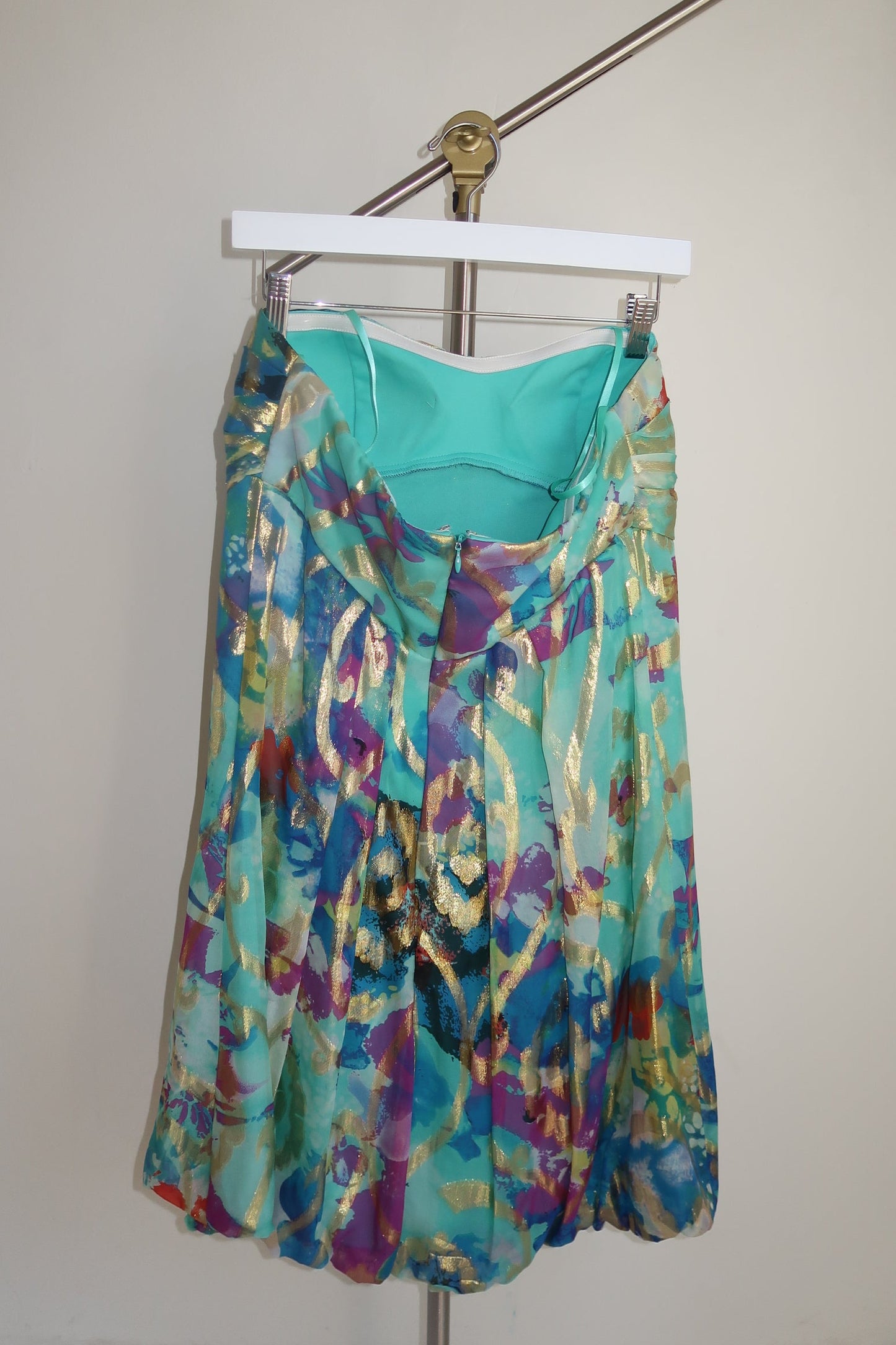 Caché Silk Abstract Print Dress