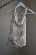Single Silk Halter Tie Top