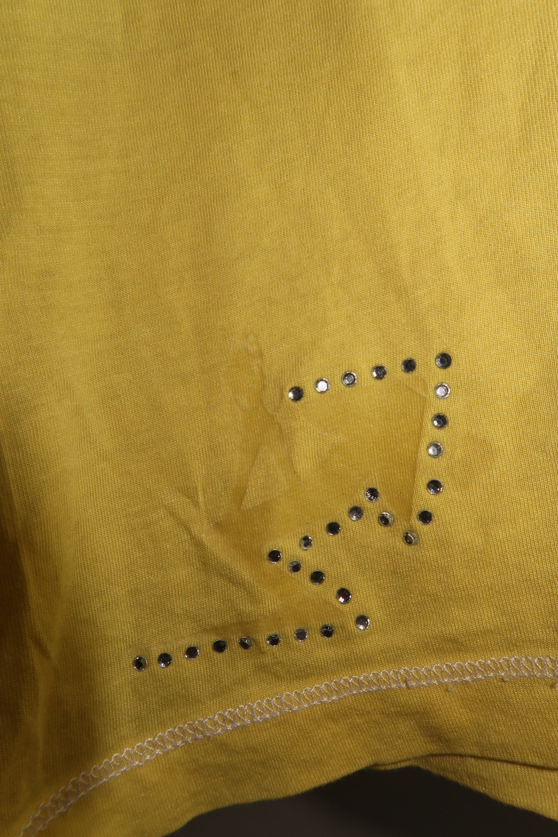 G.Key Graphic Yellow V Neck Shirt