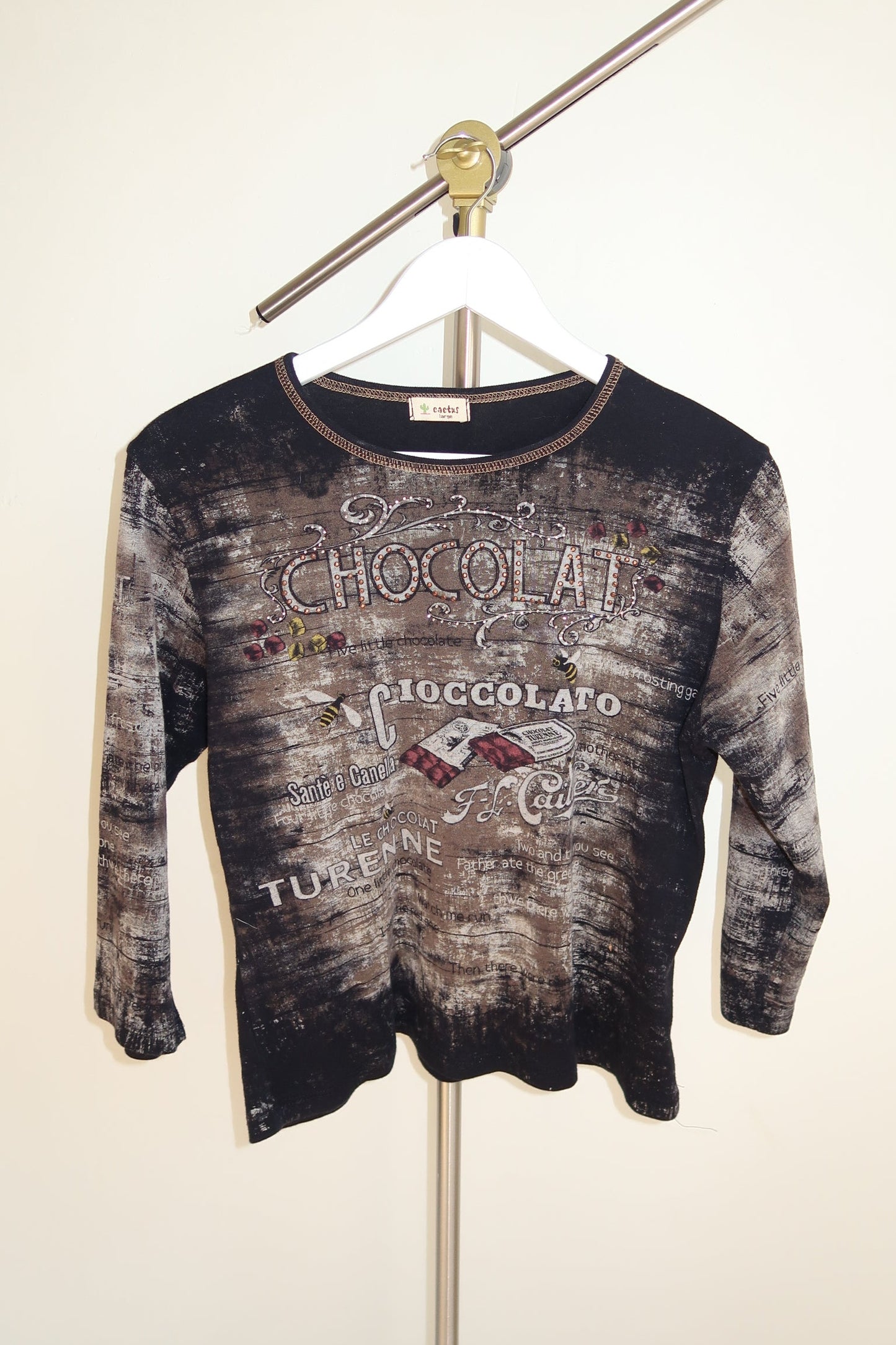 Cactus Mixed Chocolate Print Top