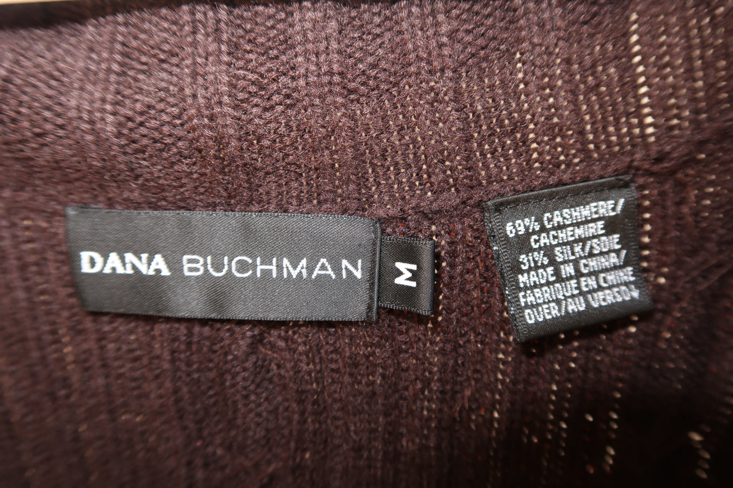 Dana Buchman Cashmere Sequin Cowl Neck Top