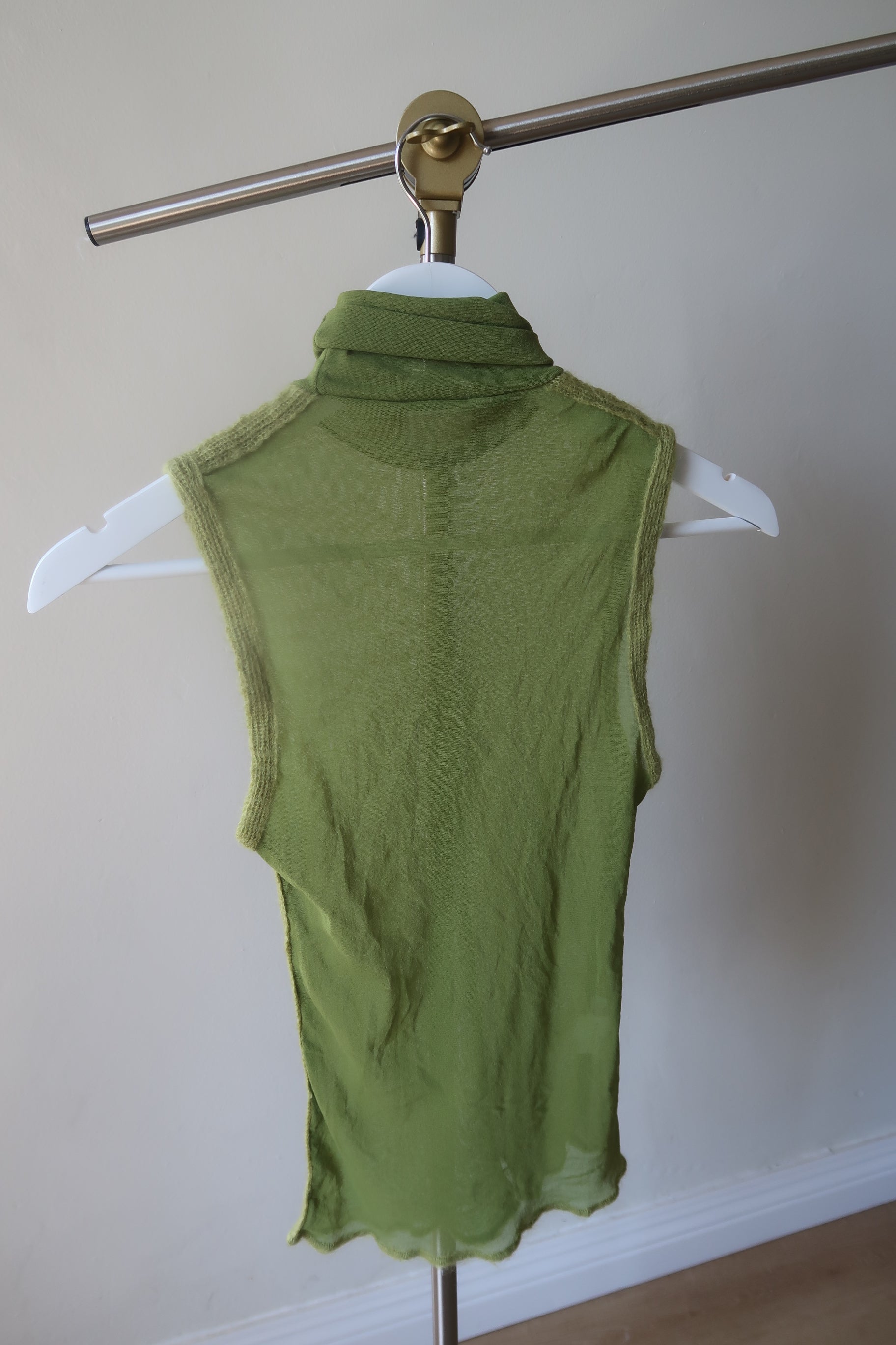 Paola Frani Sheer Green Tank