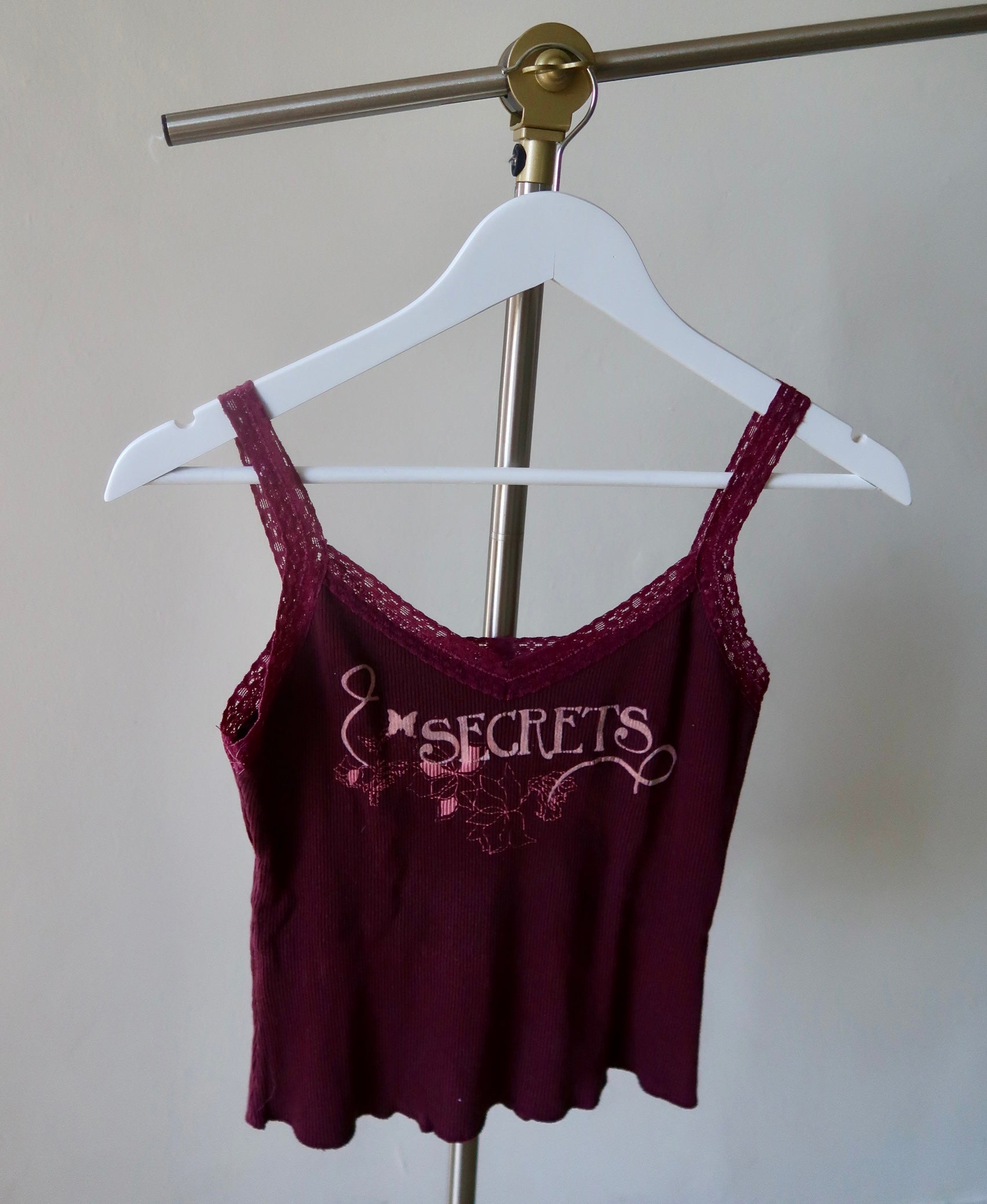 Secrets Graphic Lace Trim Tank