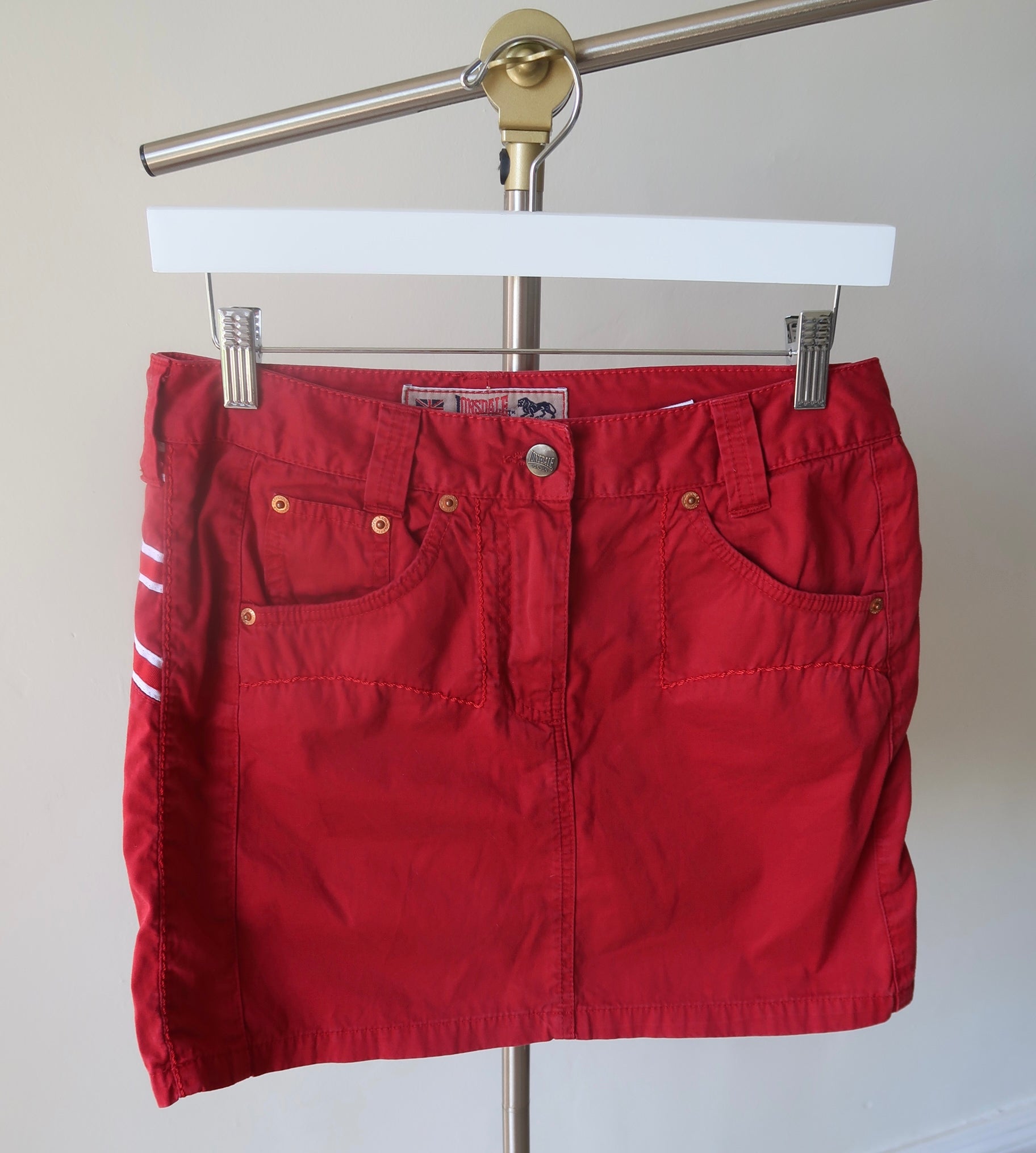 Lonsdale Red UK Flag Mini Skirt