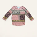 René Derhy Pink Patchwork Top