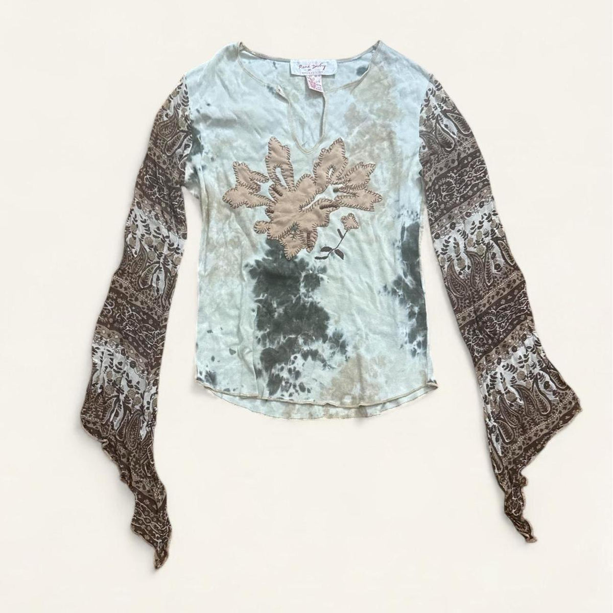 René Derhy Leaf Patch Top